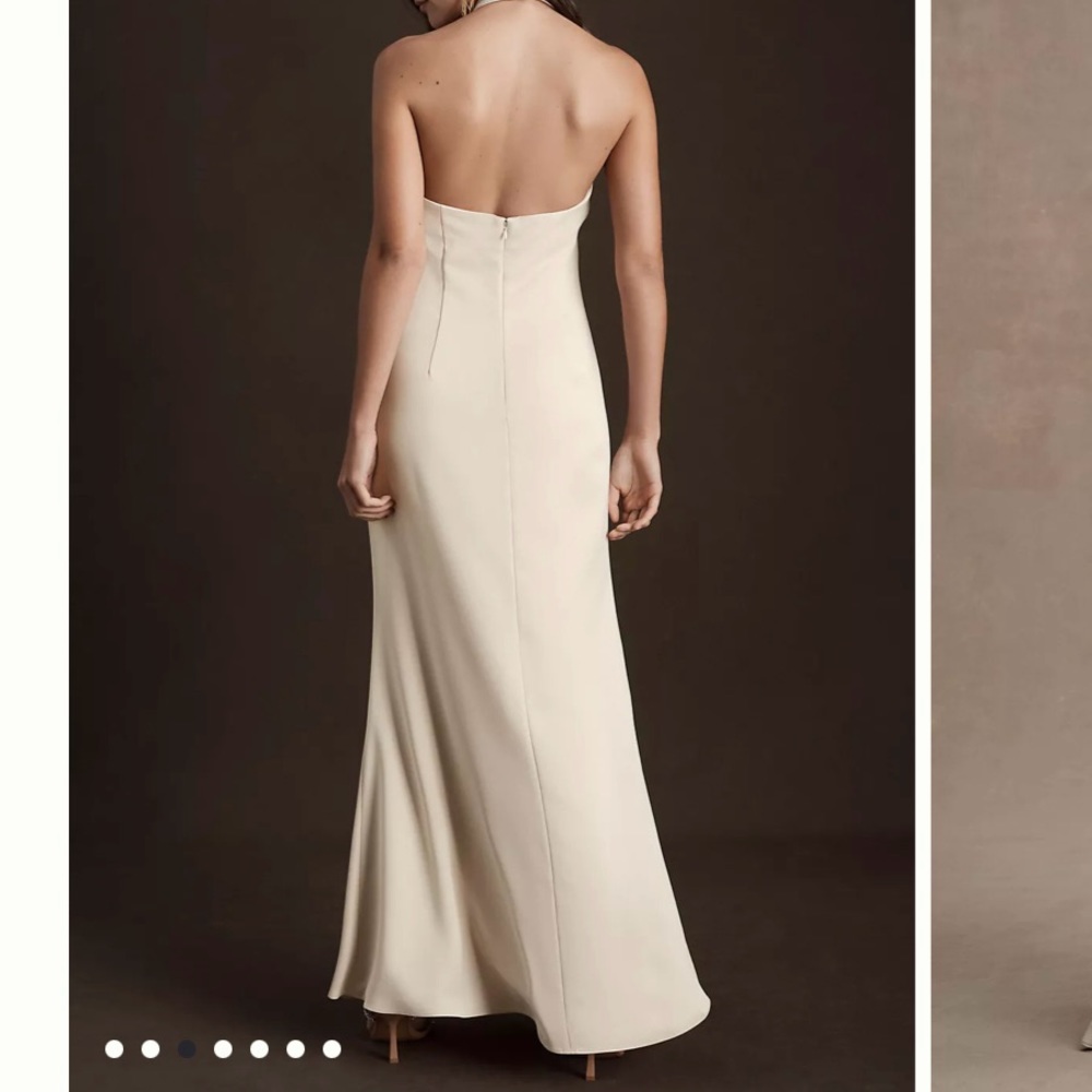 Bhldn Ruby Twist Halter Satin Gown - image 2